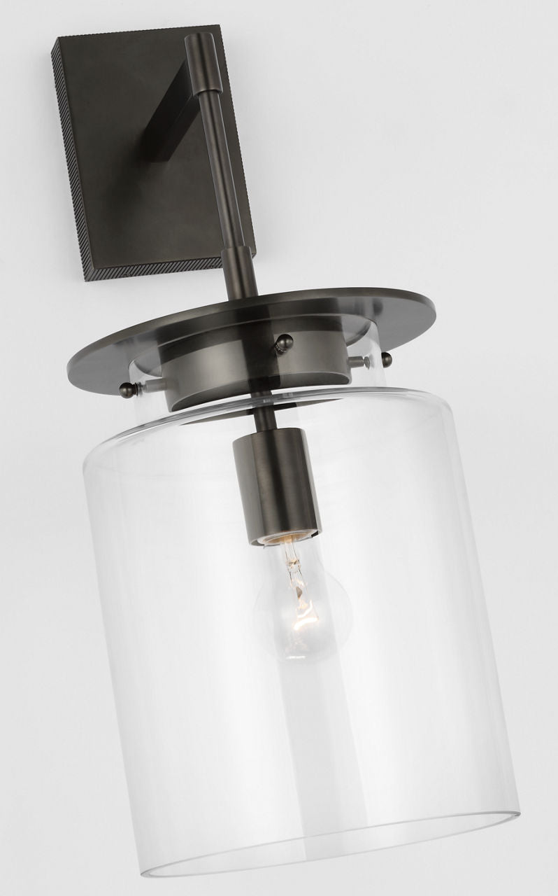 Elias 23" Sconce | Bronze | Clear Glass