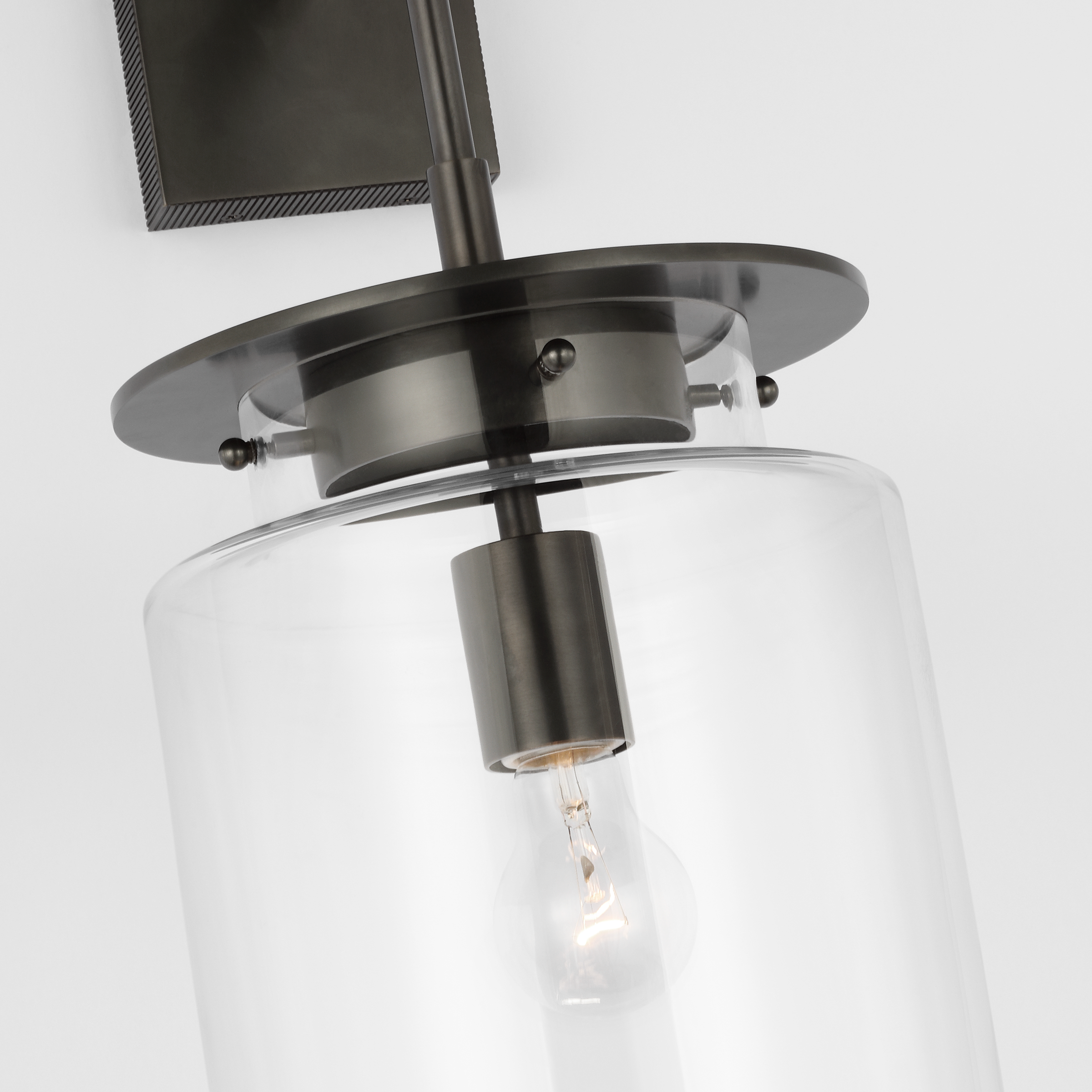 Elias 23" Sconce | Bronze | Clear Glass