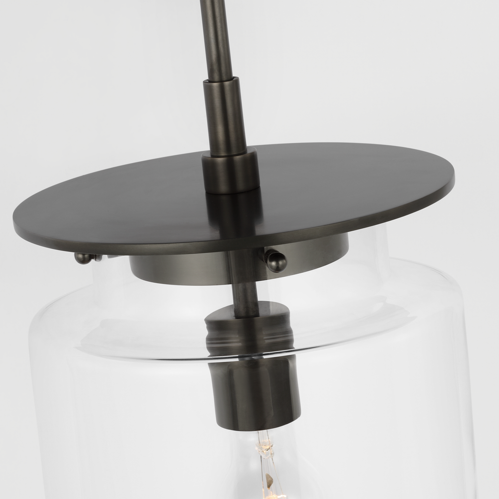 Elias 23" Sconce | Bronze | Clear Glass