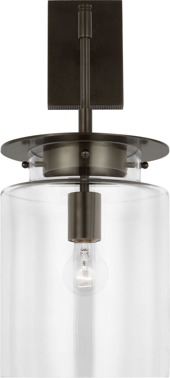 Elias 23" Sconce | Bronze | Clear Glass