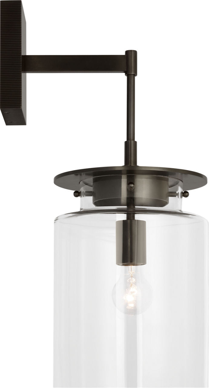 Elias 23" Sconce | Bronze | Clear Glass