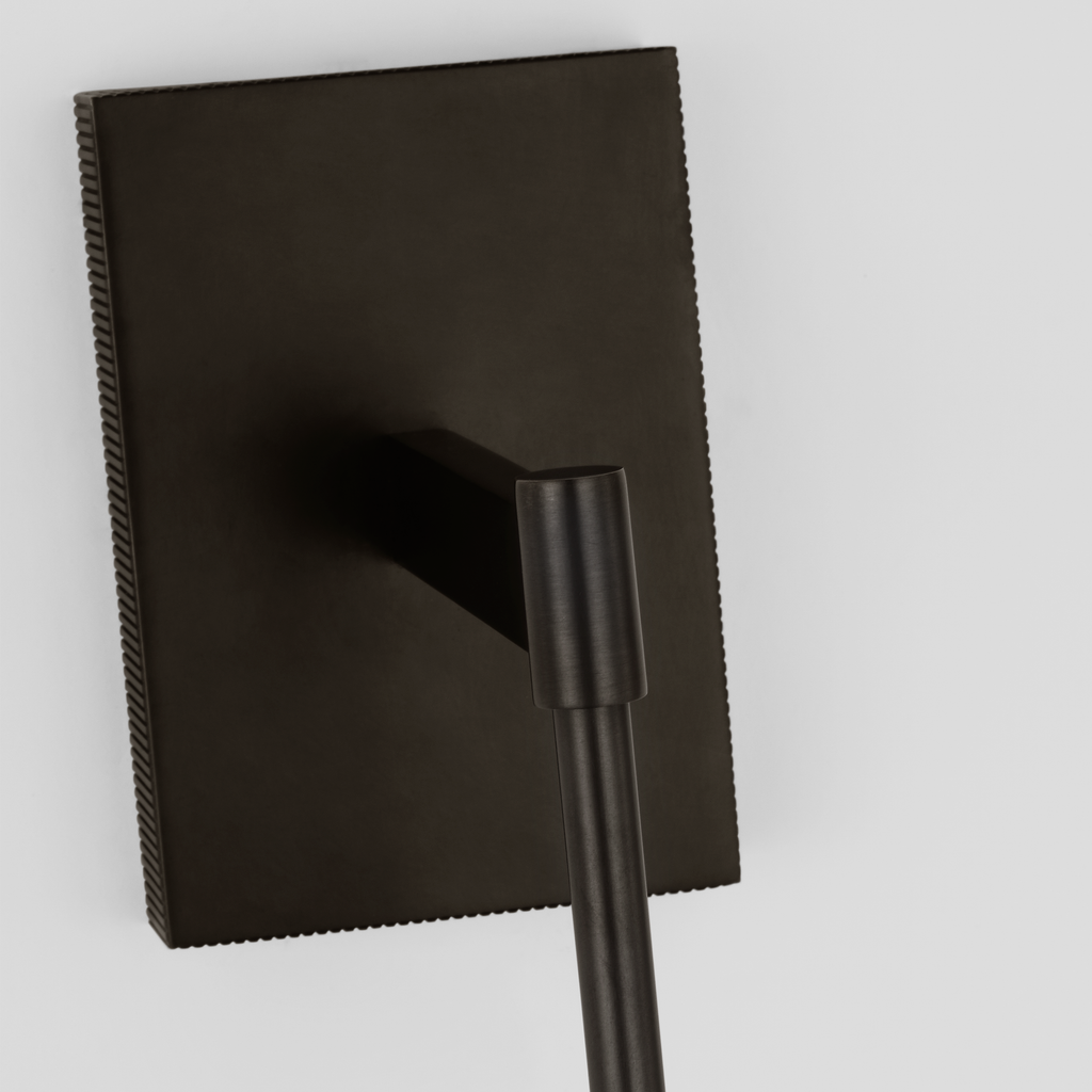 Elias 23" Sconce | Bronze | White Glass