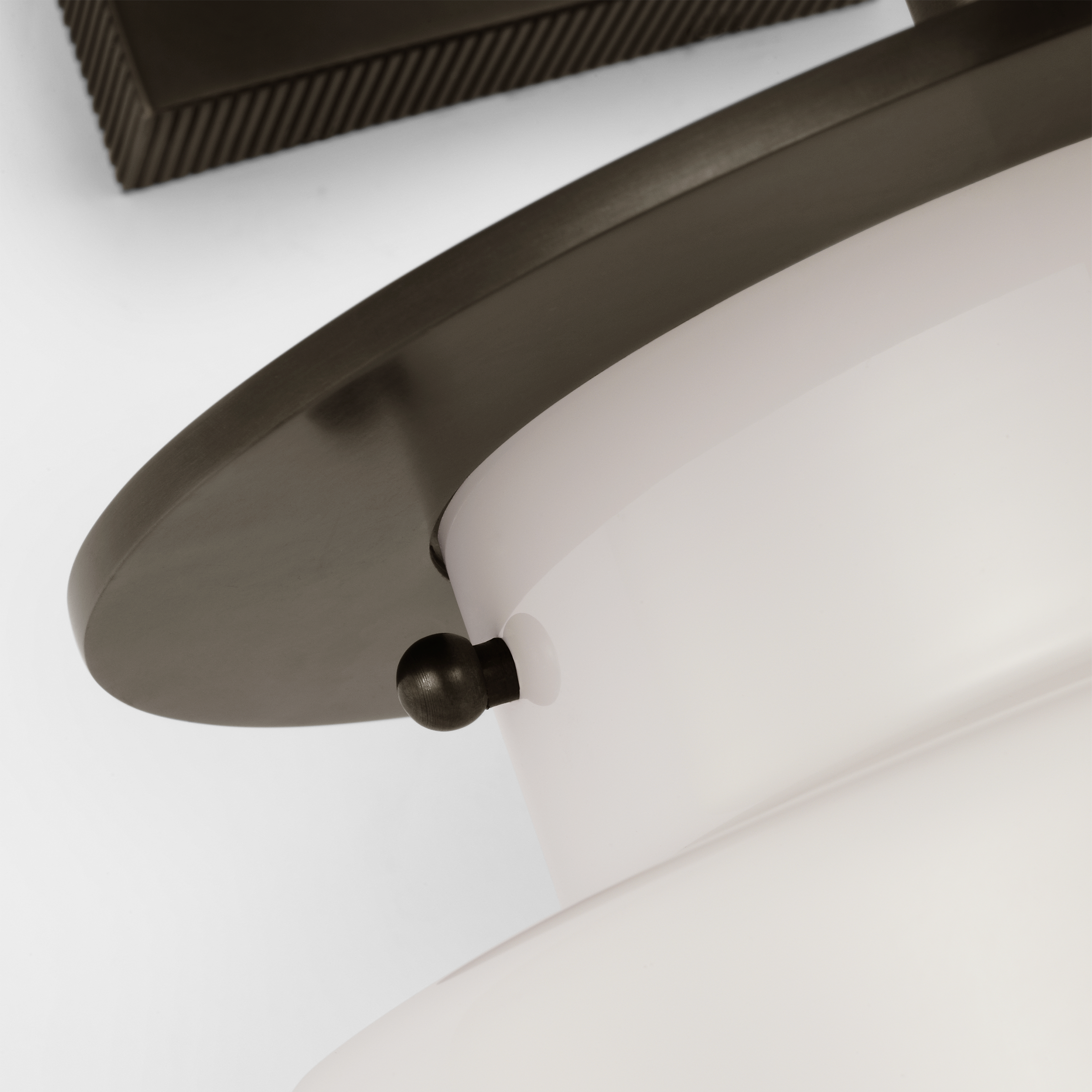 Elias 23" Sconce | Bronze | White Glass