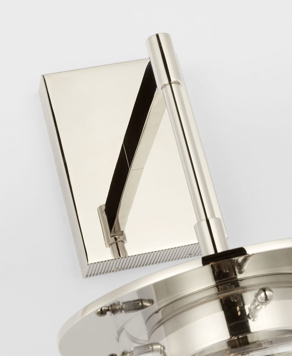 Elias 23" Sconce | Polished Nickel | Clear Glass