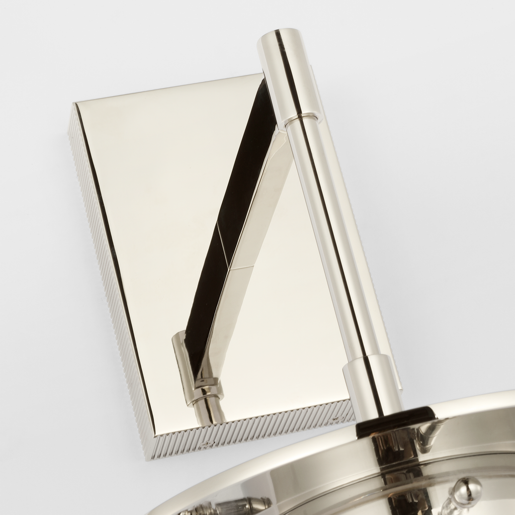 Elias 23" Sconce | Polished Nickel | Clear Glass