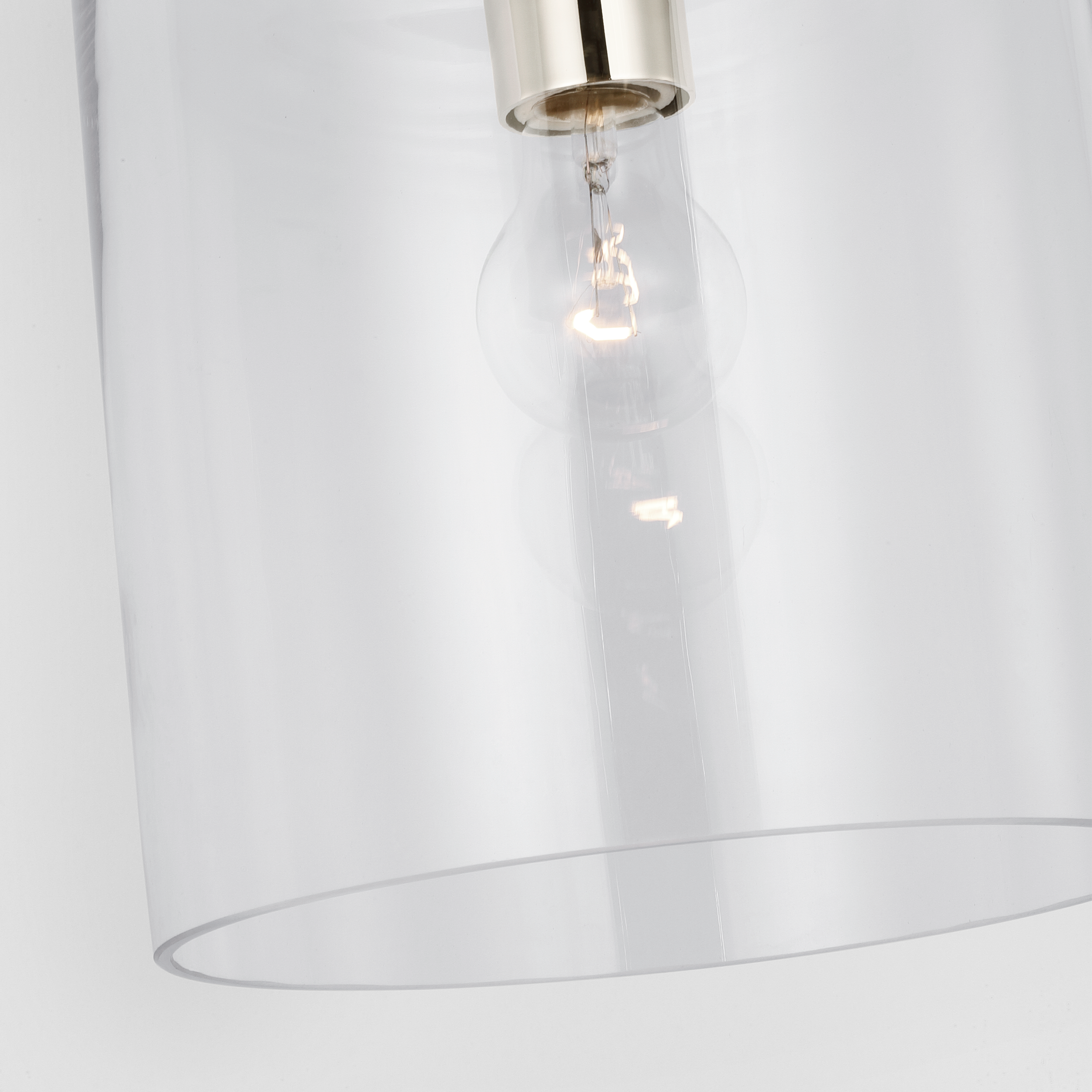 Elias 23" Sconce | Polished Nickel | Clear Glass