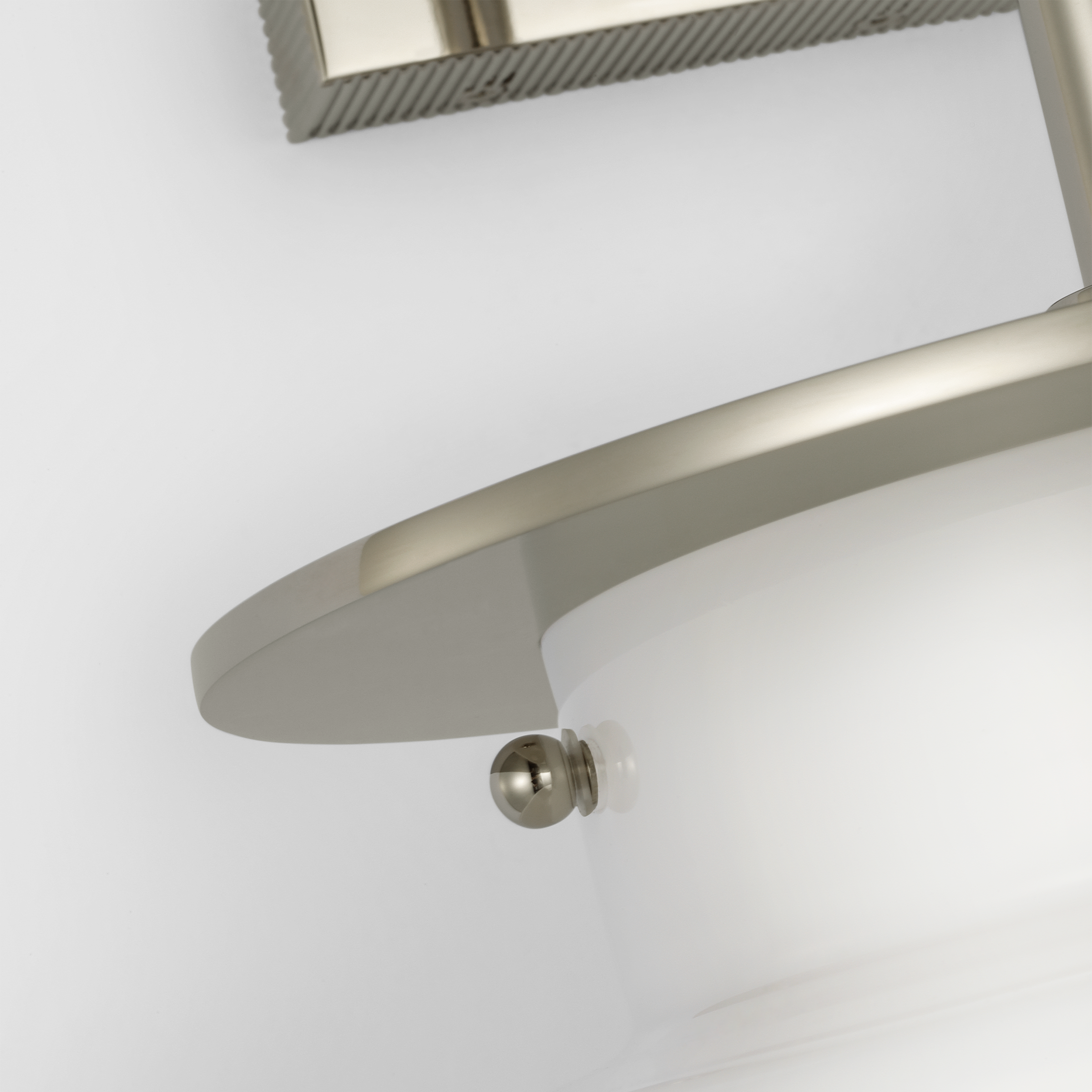 Elias 23" Sconce | Polished Nickel | White Glass