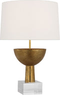 Eadan 26" Table Lamp | Museum Brass | Linen Shade