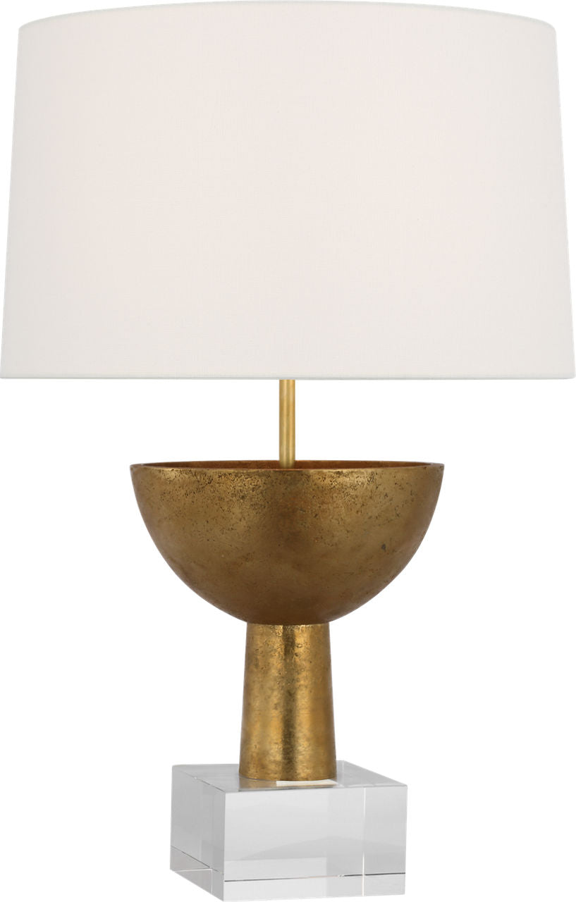 Eadan 26" Table Lamp | Museum Brass | Linen Shade