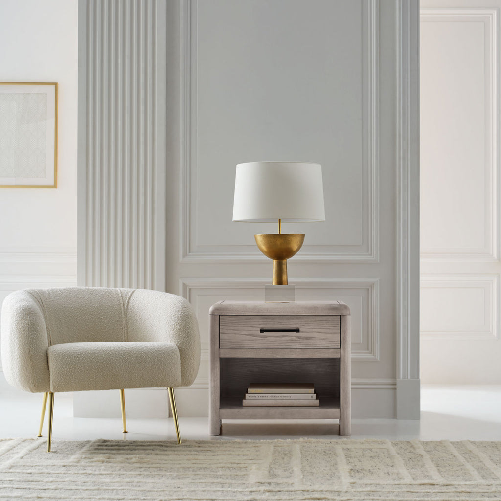 Eadan 26" Table Lamp | Museum Brass | Linen Shade