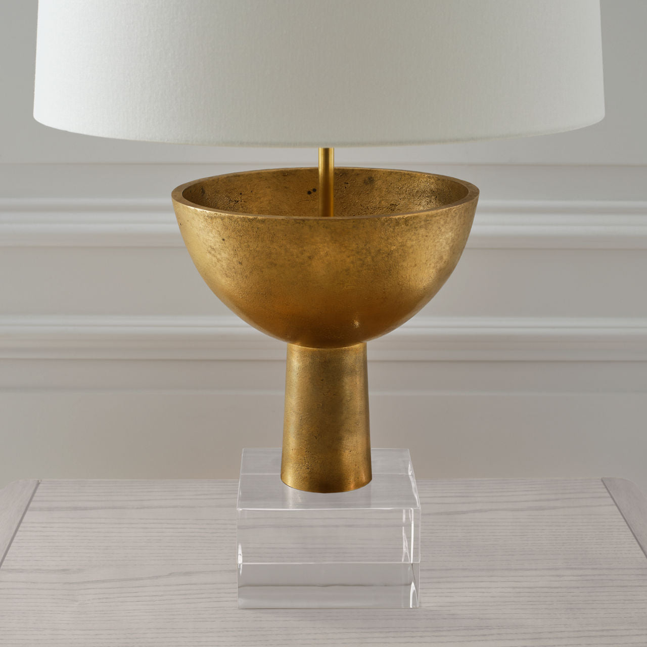 Eadan 26" Table Lamp | Museum Brass | Linen Shade