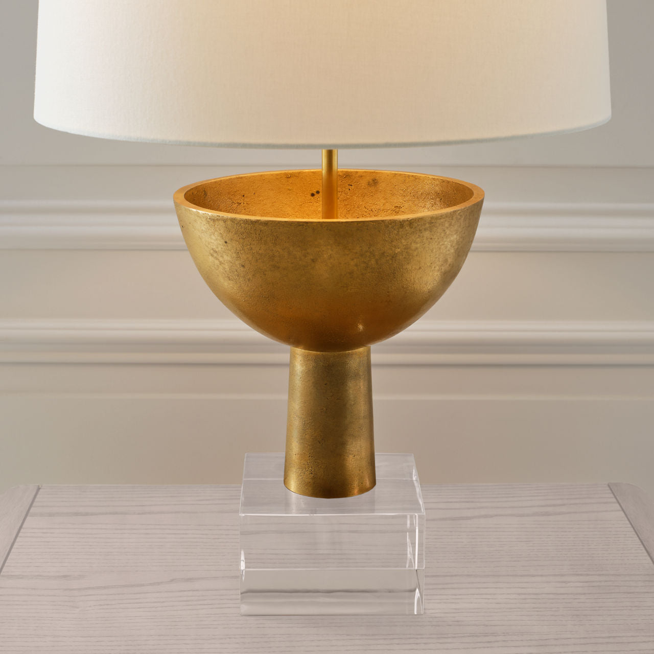 Eadan 26" Table Lamp | Museum Brass | Linen Shade
