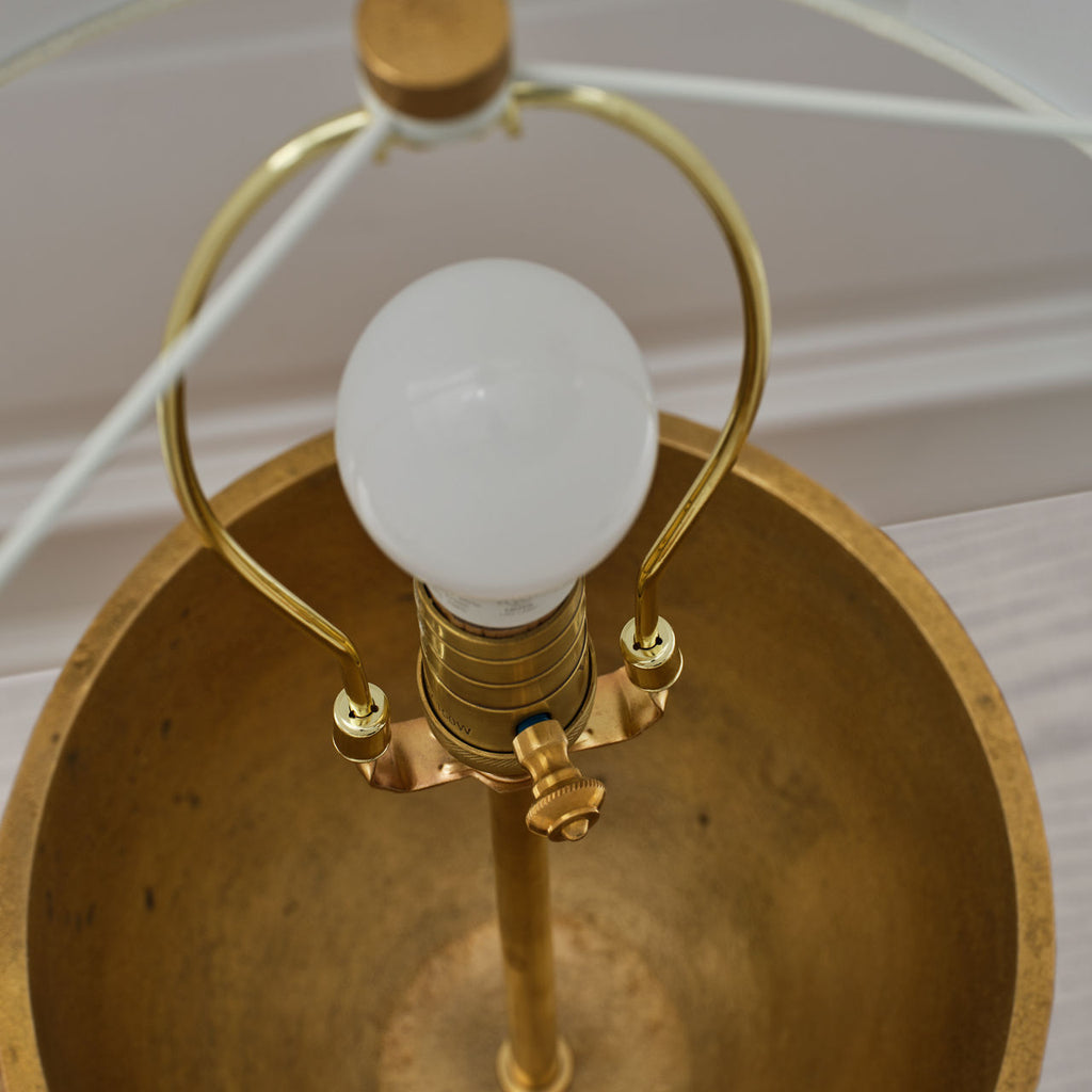 Eadan 26" Table Lamp | Museum Brass | Linen Shade