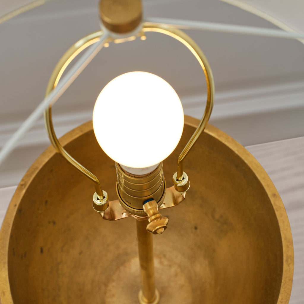 Eadan 26" Table Lamp | Museum Brass | Linen Shade