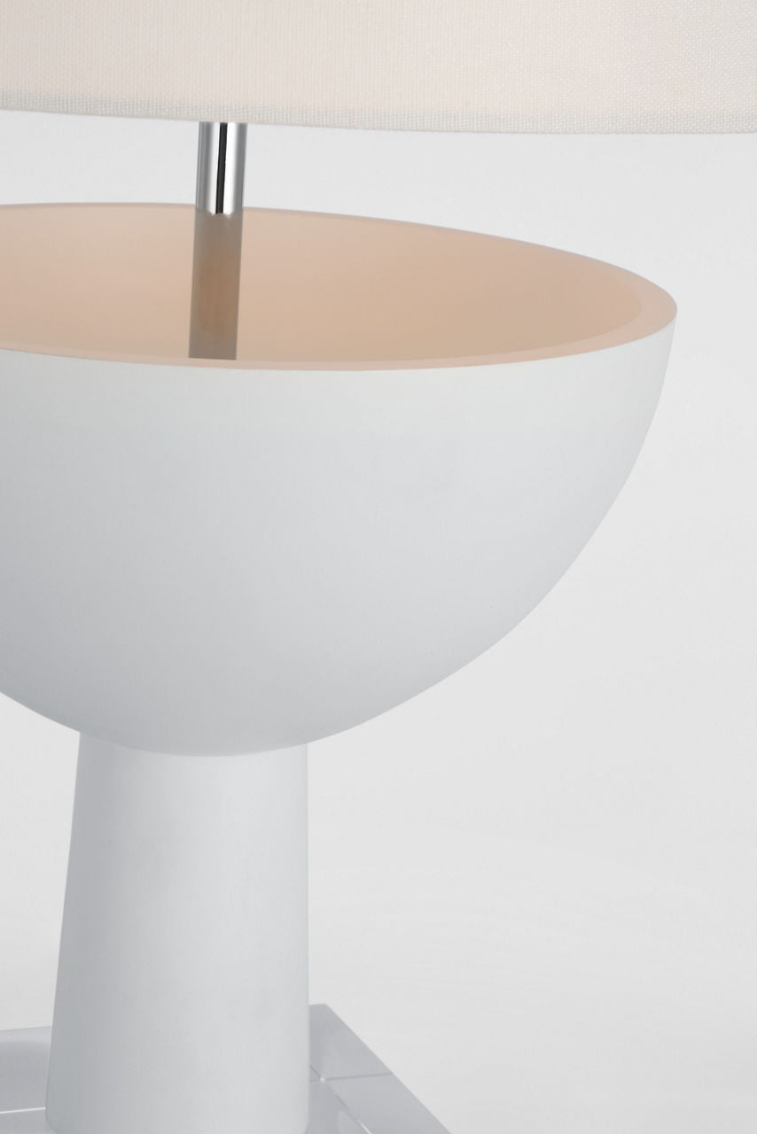 Eadan 26" Table Lamp | Plaster White | Linen Shade