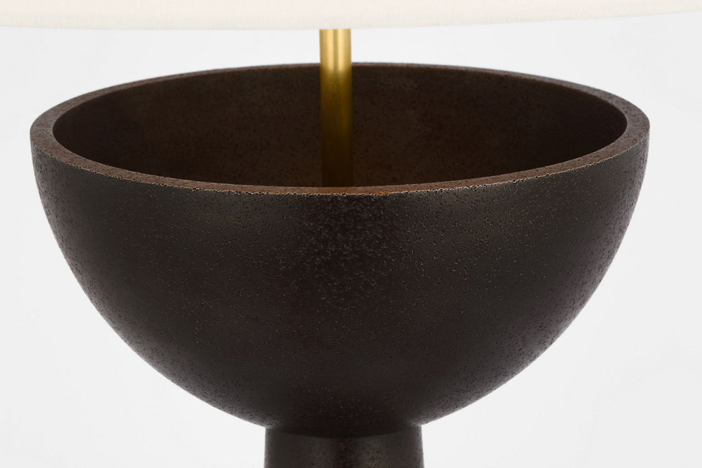 Eadan 26" Table Lamp | Warm Iron | Linen Shade