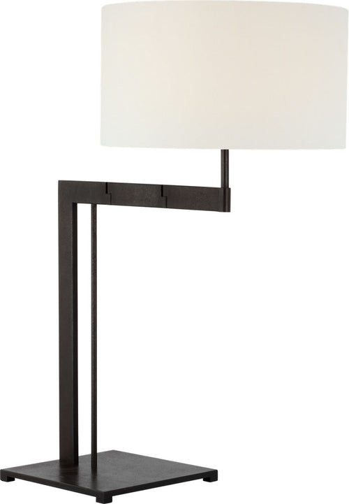 Amell 31" Articulating Table Lamp | Warm Iron | Linen Shade