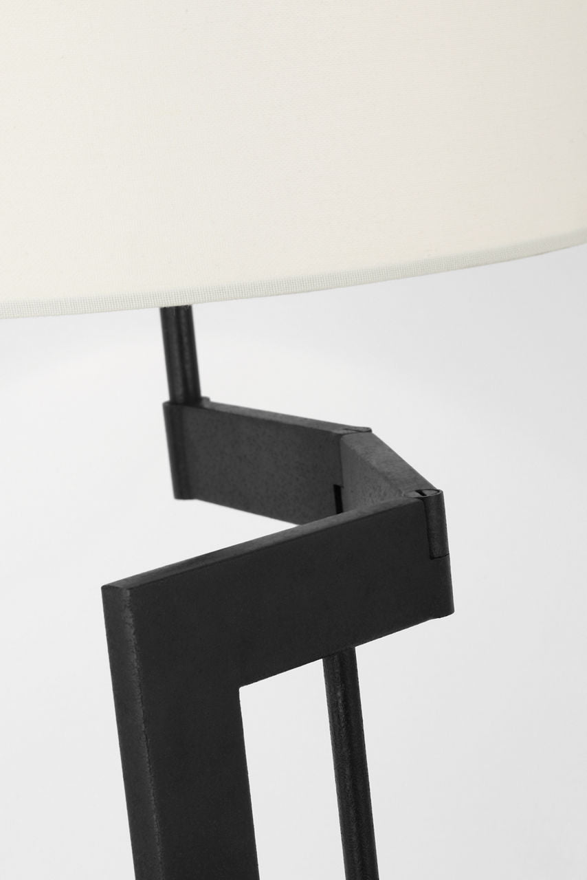 Amell 31" Articulating Table Lamp | Warm Iron | Linen Shade