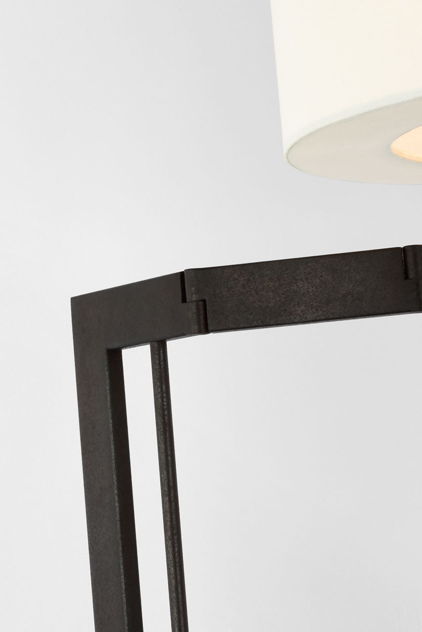 Amell 31" Articulating Table Lamp | Warm Iron | Linen Shade