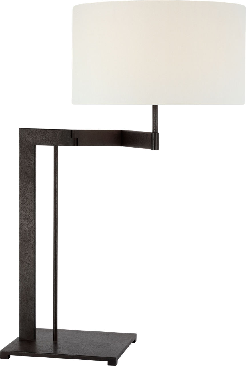 Amell 31" Articulating Table Lamp | Warm Iron | Linen Shade