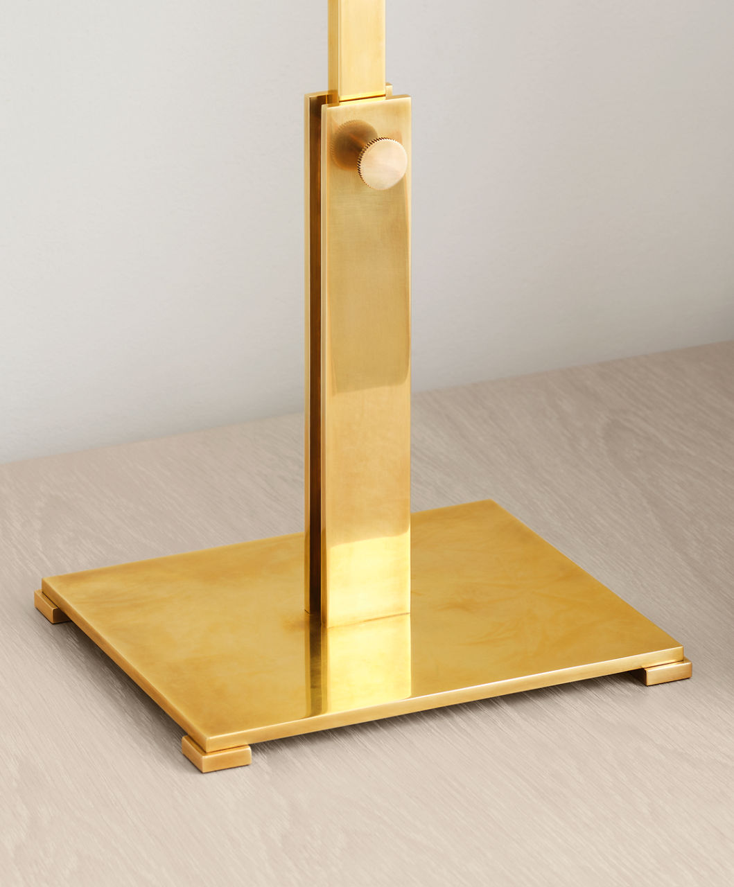 Cadmus Large Adjustable Table Lamp | Antique Brass | Linen Shade