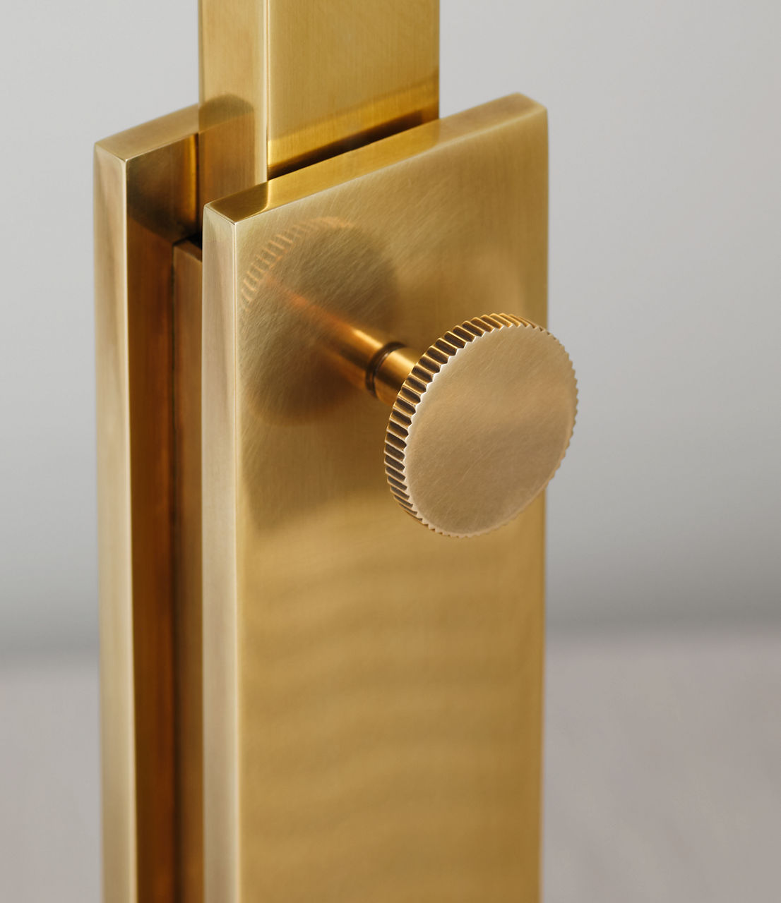 Cadmus Large Adjustable Table Lamp | Antique Brass | Linen Shade