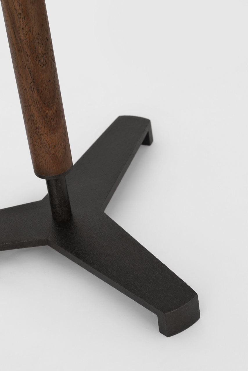 Amaya 20" Table Lamp | Warm Iron and Dark Walnut | Linen Shade
