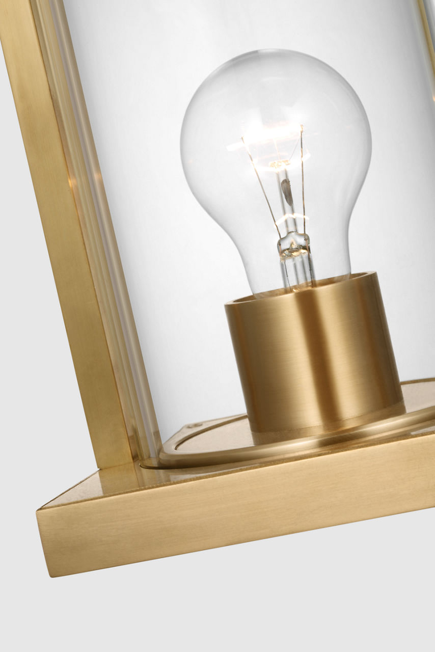 Amity 18" Lantern | Antique Brass | Clear Glass