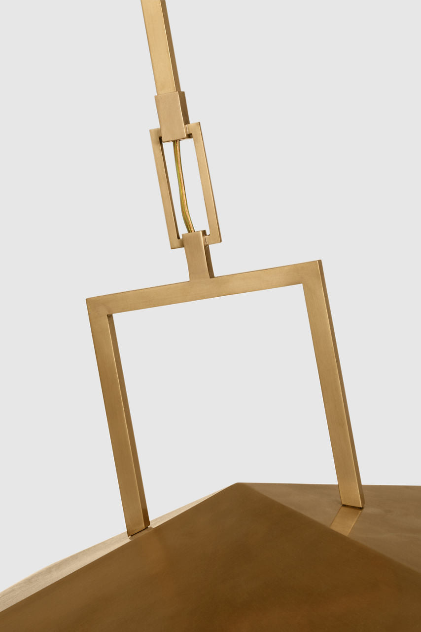 Amity 18" Lantern | Antique Brass | Clear Glass