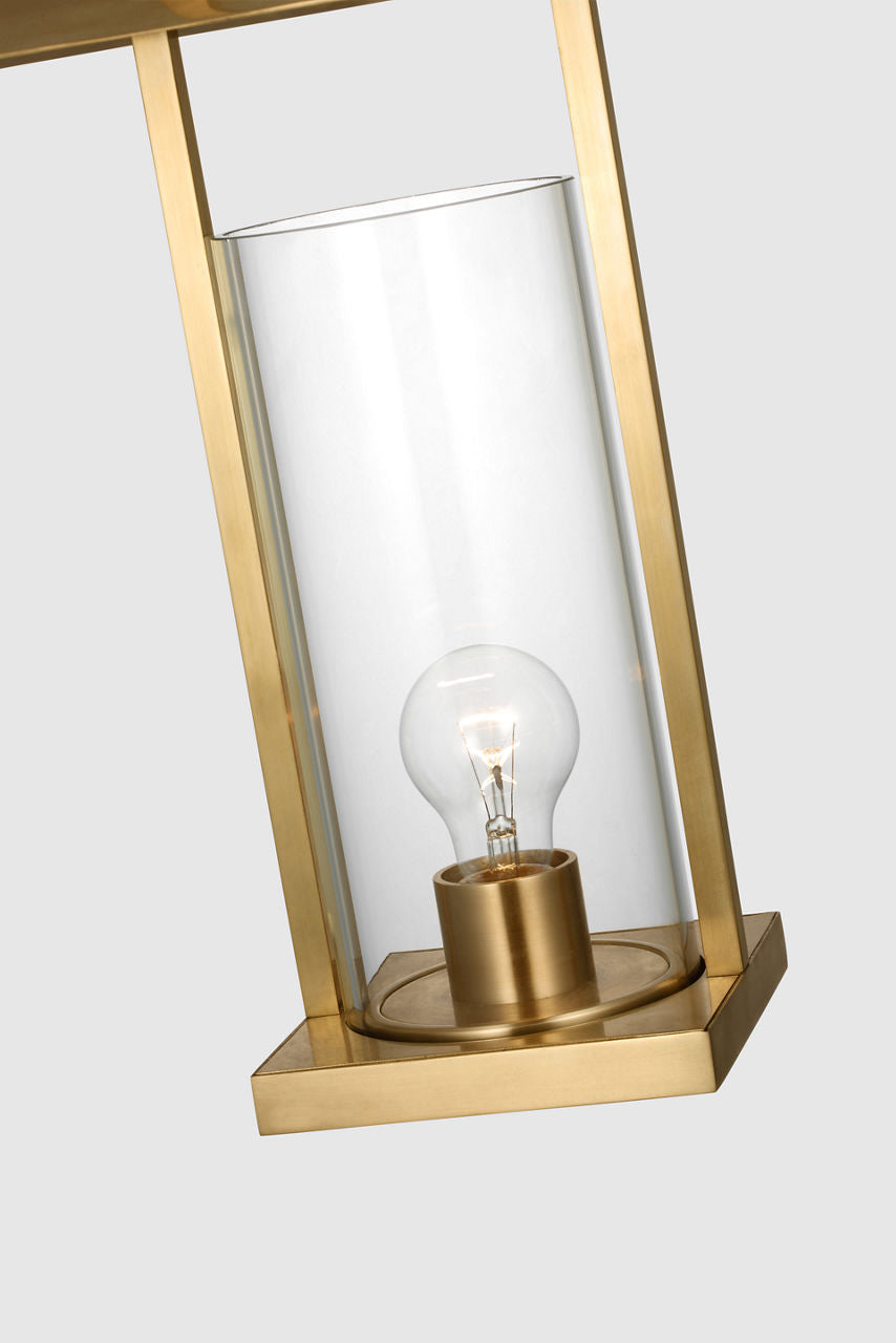 Amity 18" Lantern | Antique Brass | Clear Glass