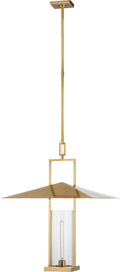 Amity 23" Lantern | Antique-Burnished Brass | Clear Glass
