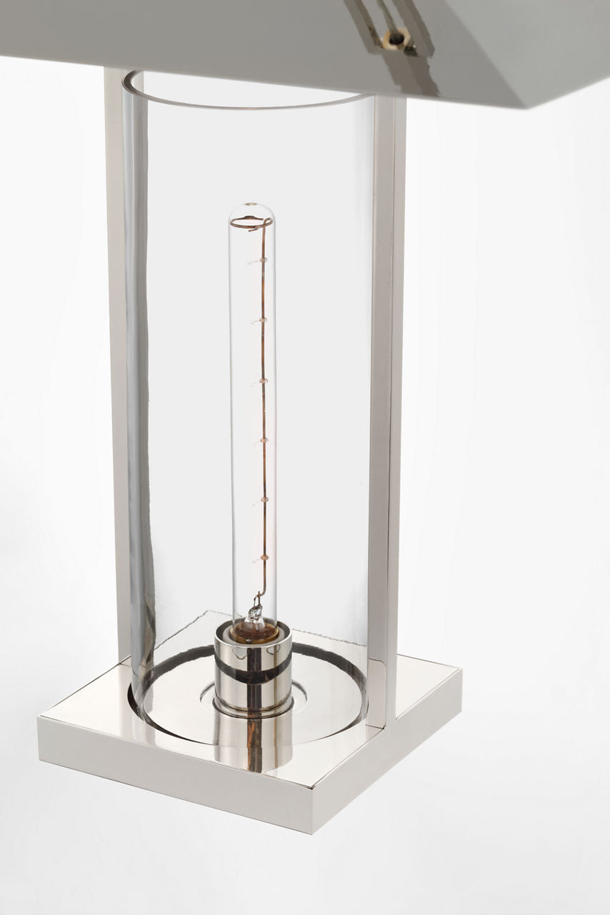 Amity 23" Lantern | Polished Nickel | Clear Glass