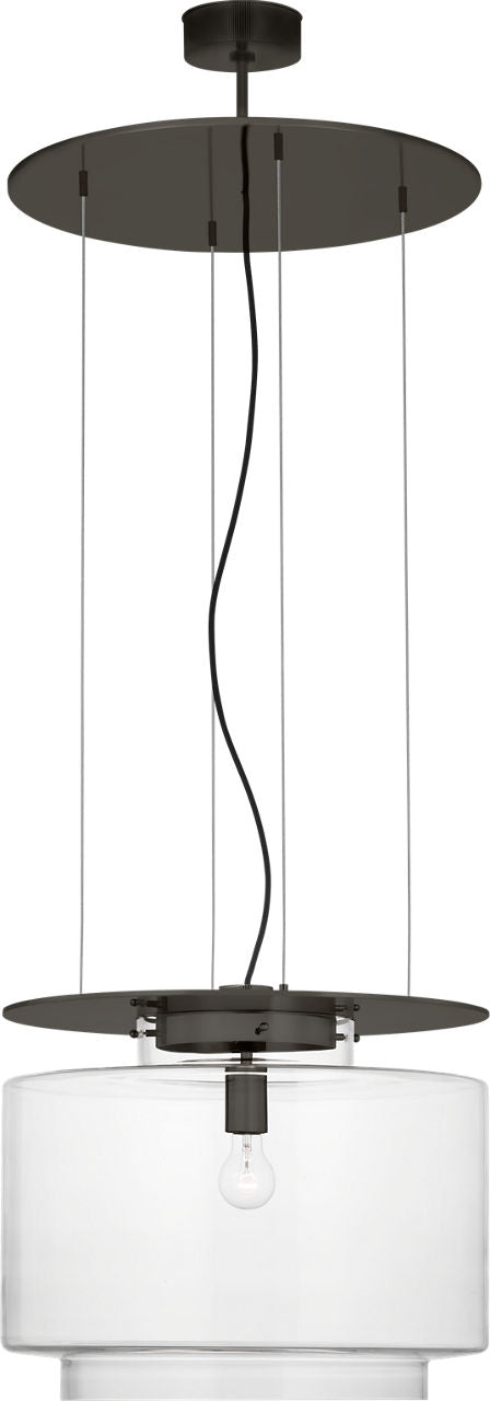 Elias 20" Floating Pendant | Bronze | Clear Glass