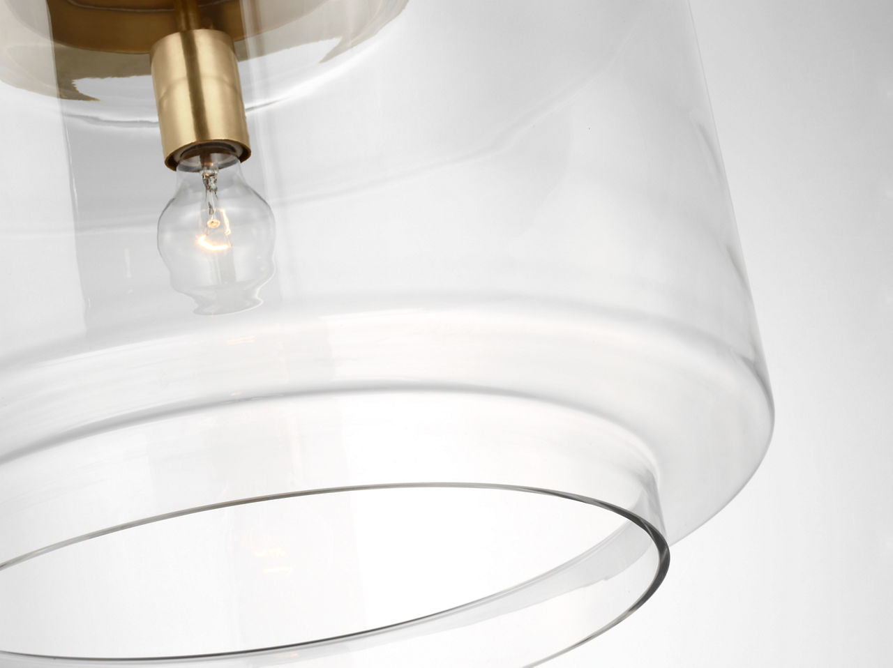 Elias 20" Pendant | Antique-Burnished Brass | Clear Glass