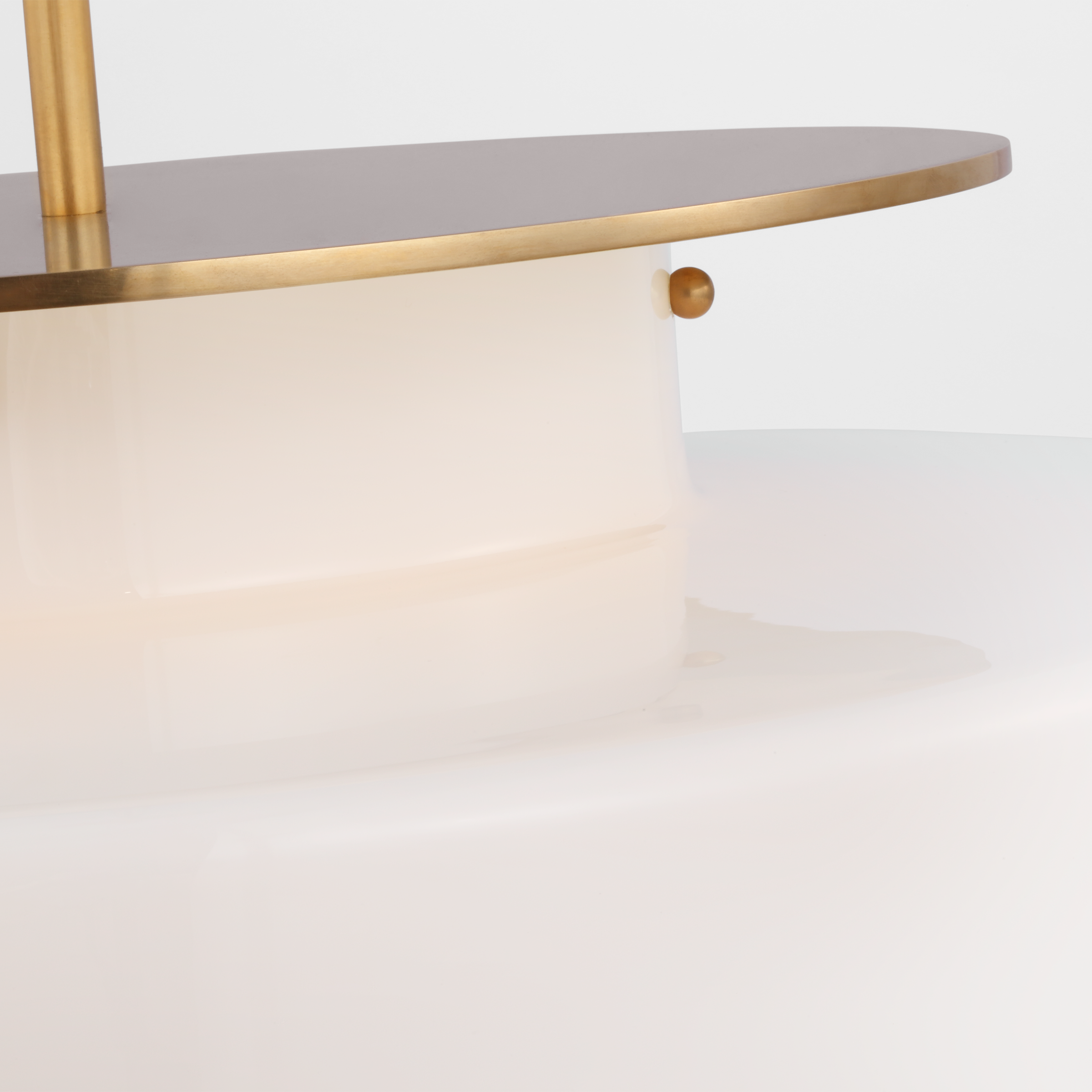 Elias 20" Pendant | Antique-Burnished Brass | White Glass