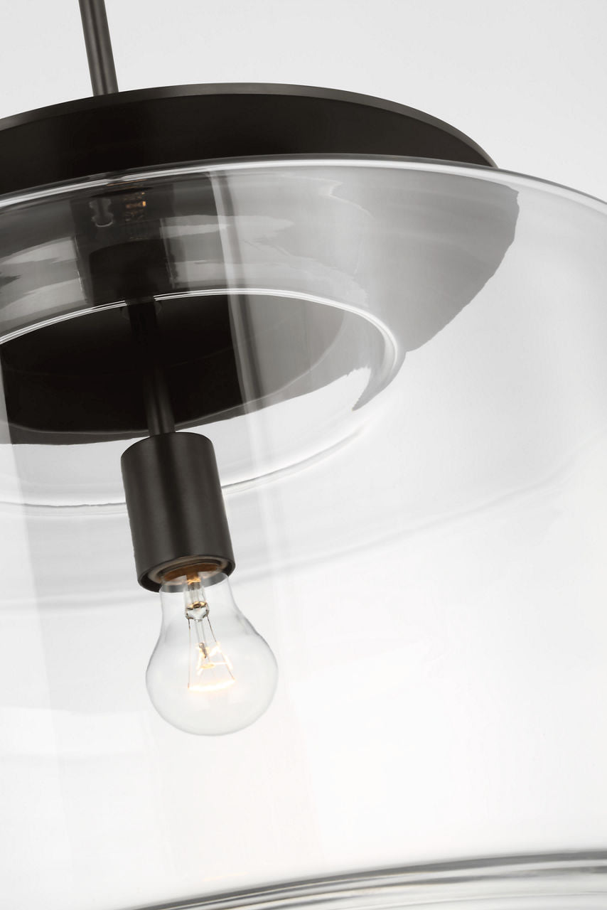Elias 20" Pendant | Bronze | Clear Glass