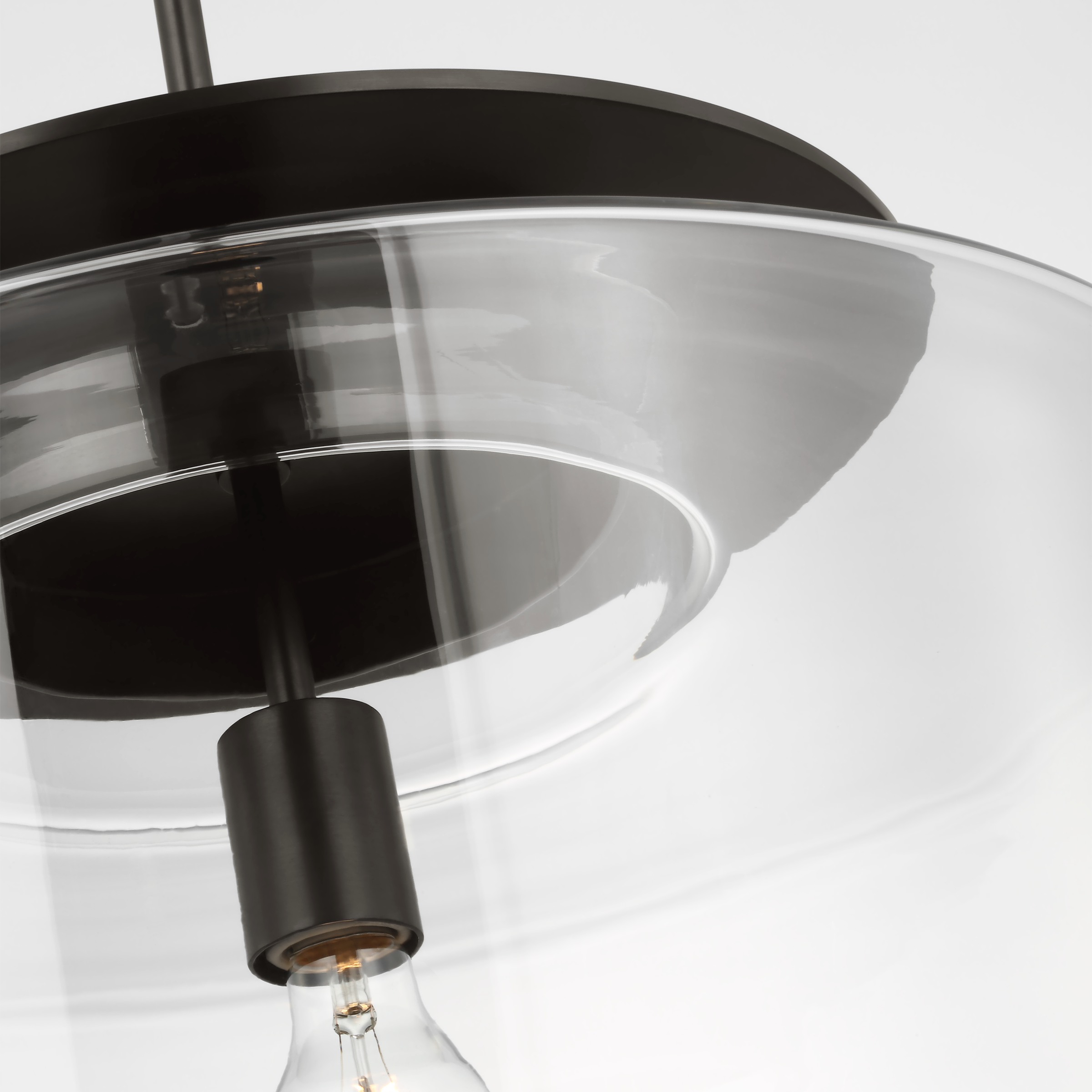 Elias 20" Pendant | Bronze | Clear Glass