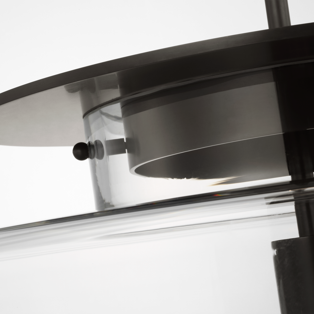 Elias 20" Pendant | Bronze | Clear Glass