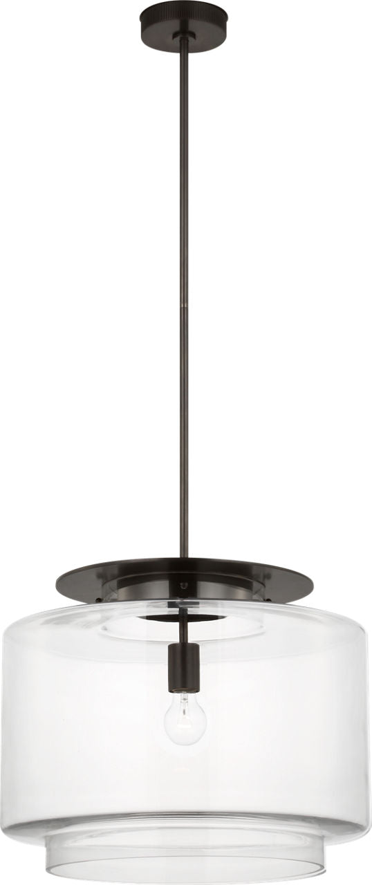 Elias 20" Pendant | Bronze | Clear Glass