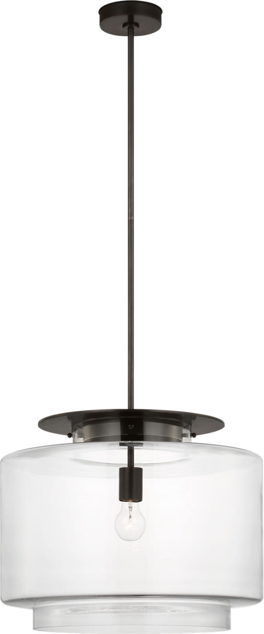 Elias 20" Pendant | Bronze | Clear Glass