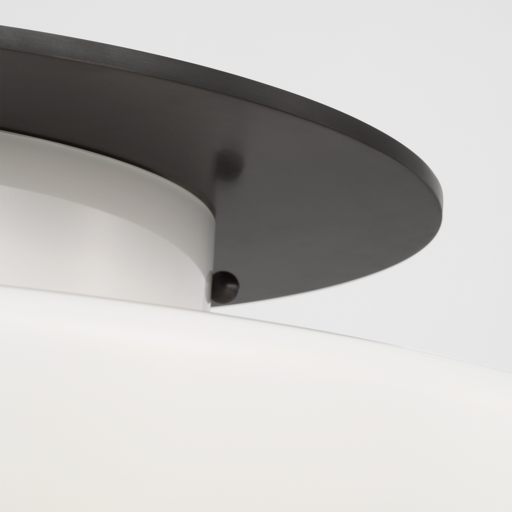 Elias 20" Pendant | Bronze | White Glass