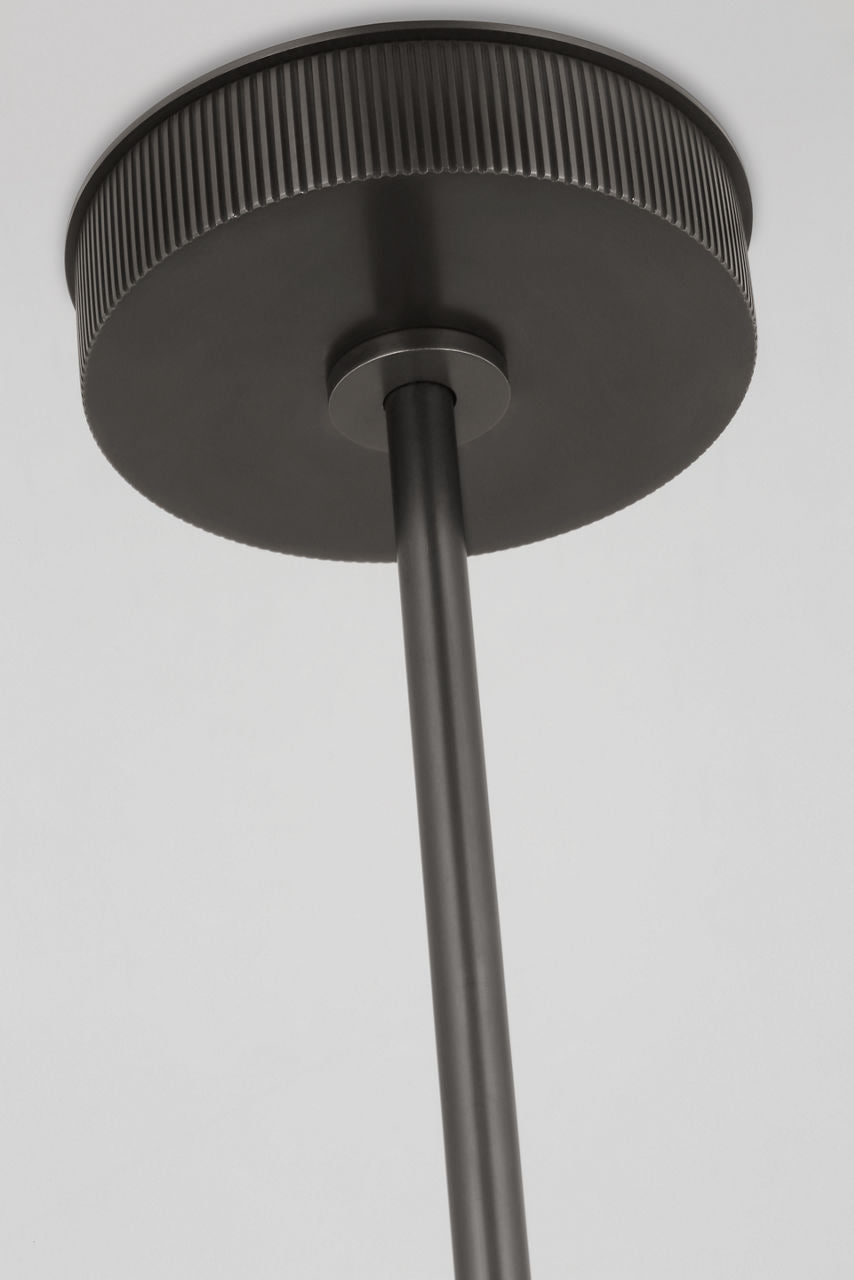 Elias 20" Pendant | Bronze | White Glass
