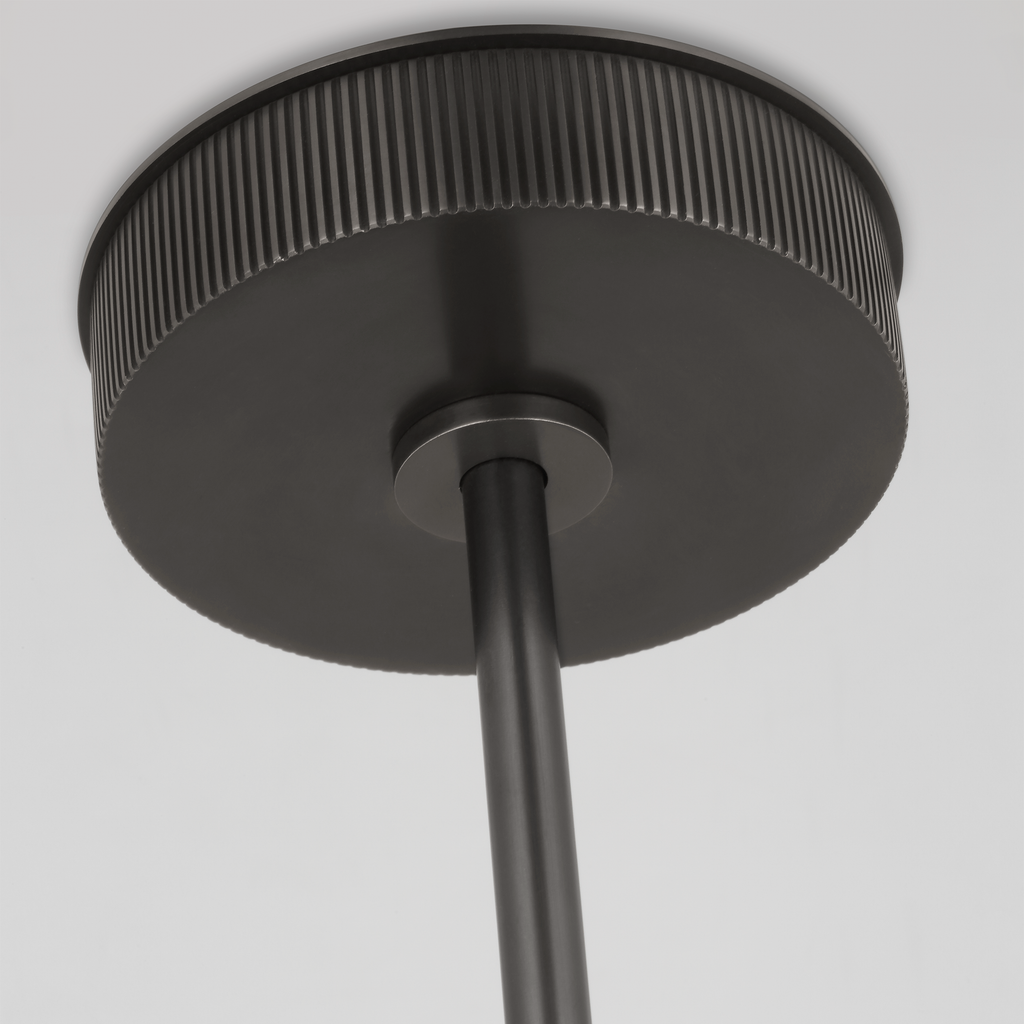 Elias 20" Pendant | Bronze | White Glass