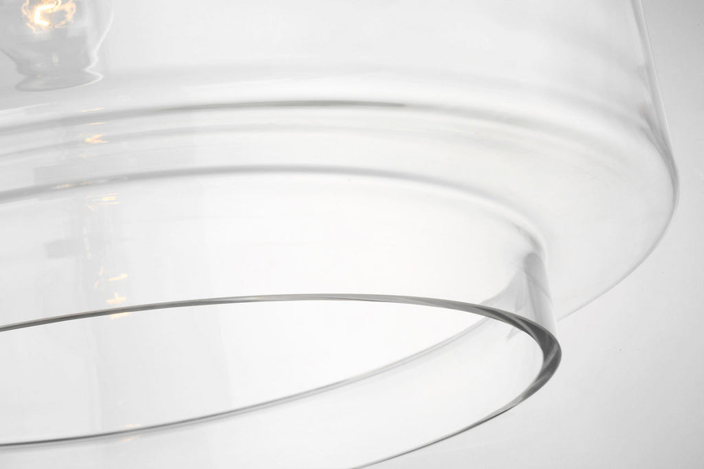 Elias 20" Pendant | Polished Nickel | Clear Glass
