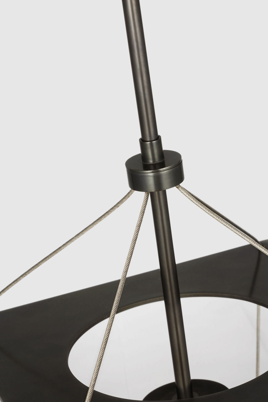 Ovalle 9" Lantern | Bronze | Clear Glass