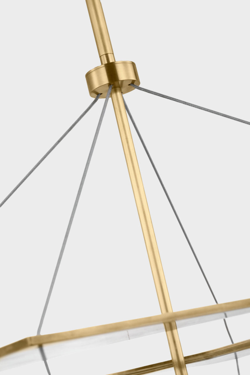 Ovalle 20" Lantern | Antique Brass | Clear Glass