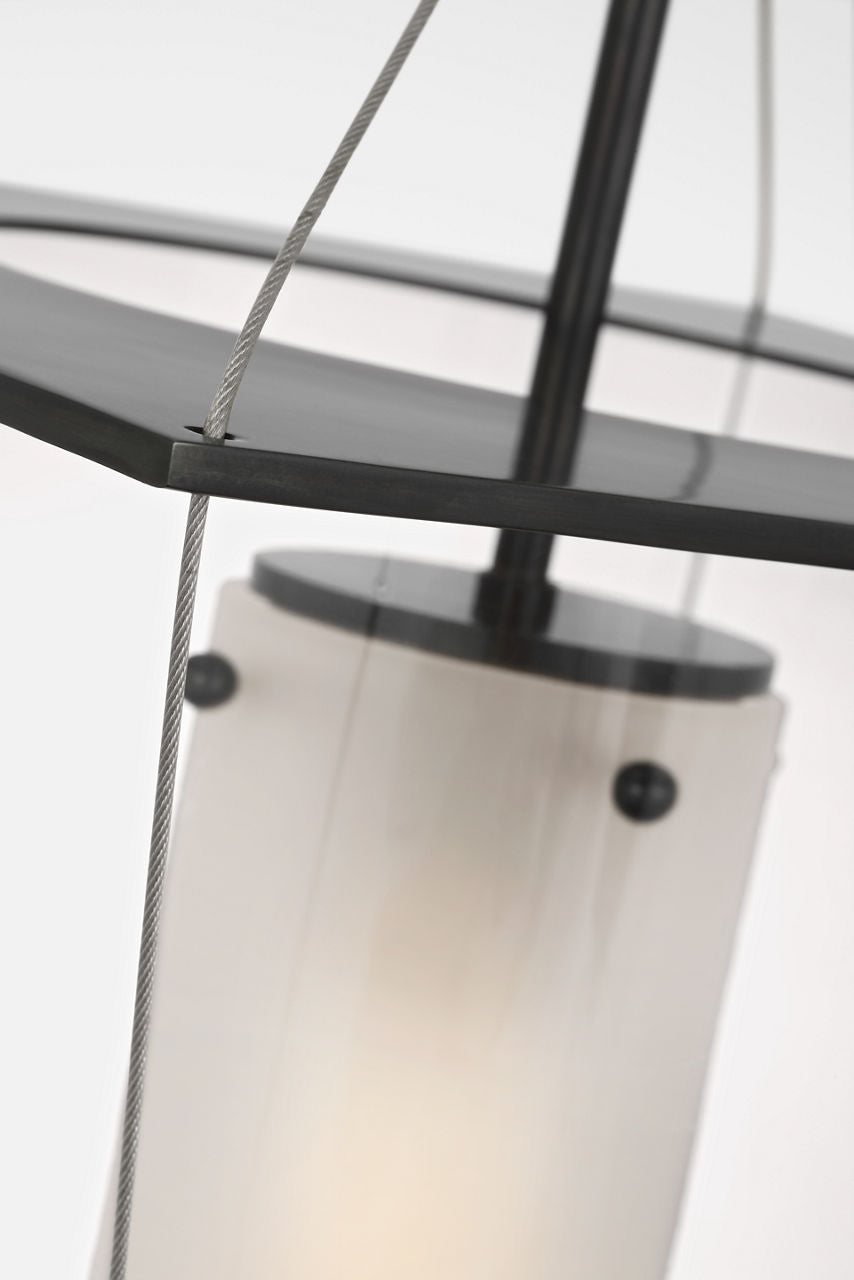 Ovalle 13" Lantern | Bronze | Clear Glass