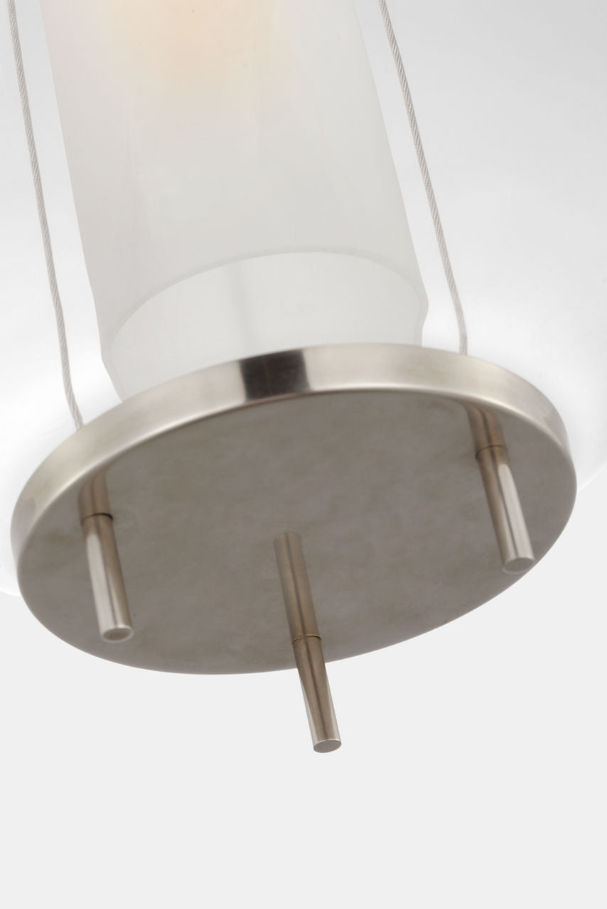 Taro 13" Lantern | Antique Nickel | Clear Glass