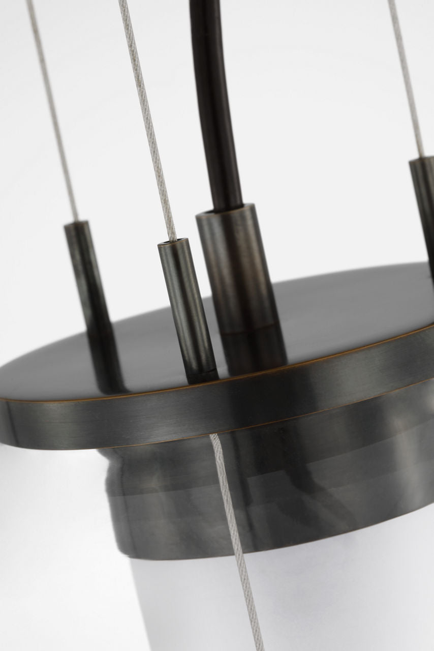 Taro 13" Lantern | Bronze | Clear Glass