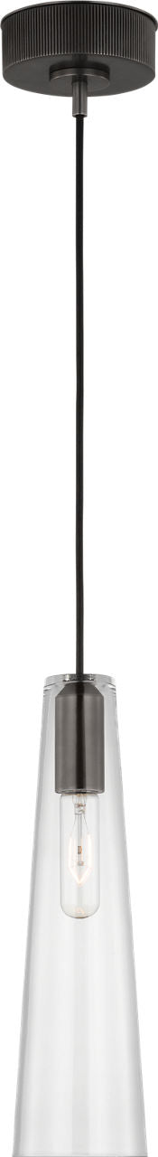 Osvaldo 4" Single Pendant | Bronze | Clear Glass